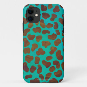Case-Mate iPhone Case Impression Brown et Turquoise dalmate