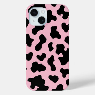 Coque Case-Mate iPhone Impression cuir de vache noir et rose 