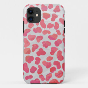 Coques Pour iPhone Impression dalmate rose et blanc