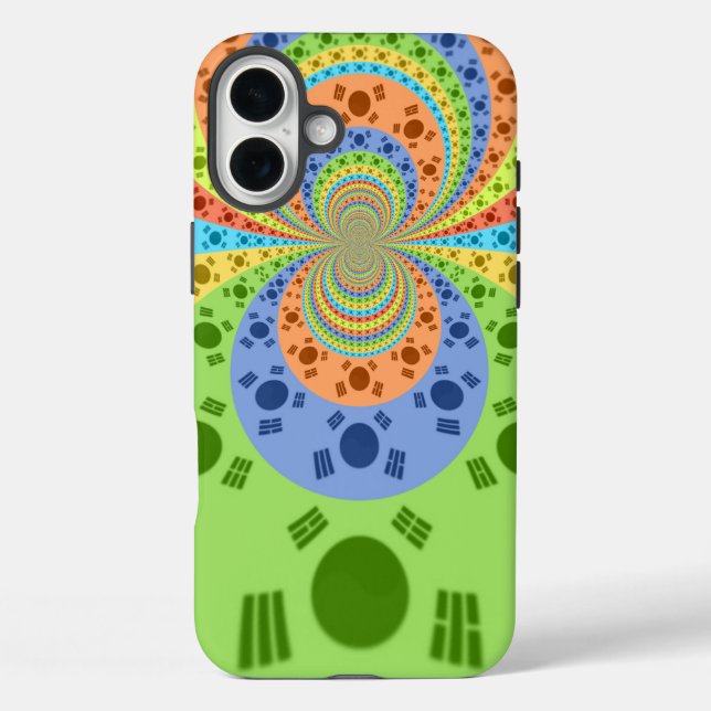 Coques Case-Mate iPhone Impression d'art abstrait inspirée du drapeau sud- (Verso)
