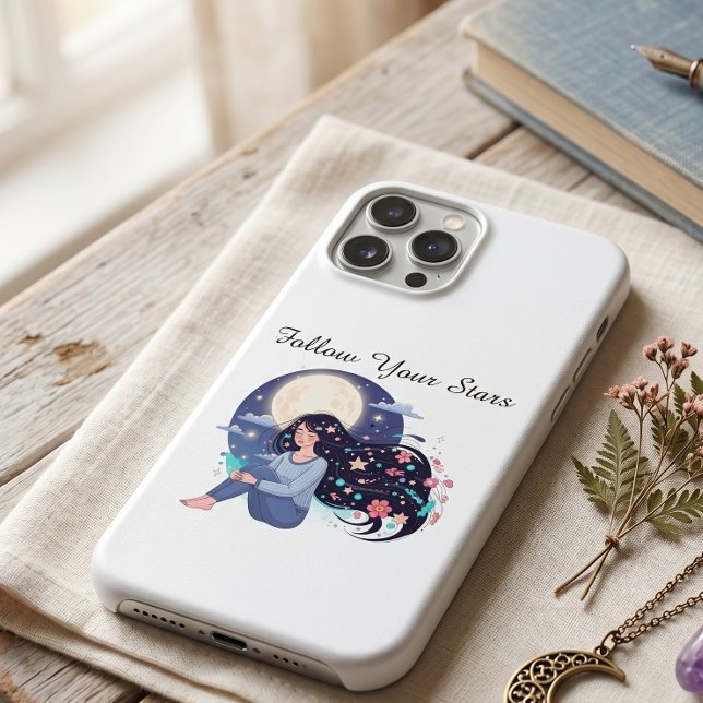 Coques Case-Mate iPhone Impression d'art de femme céleste Suivez vos étoil (Créateur téléchargé)