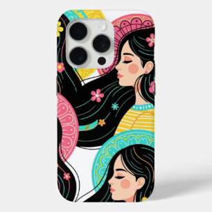 Coque Case-Mate iPhone Impression d'art d'illustration de femmes bohèmes
