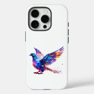 Coque iPhone 16 Pro Impression d'art du colomb blanc de cristal lumine