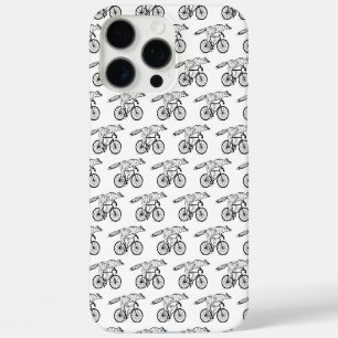 Coque iPhone 16 Pro Max Impression d'art du renard fantaisiste à bicyclett