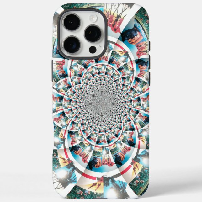 Coques Case-Mate iPhone Impression d'art en kaléidoscope de tapisserie ken (Verso)