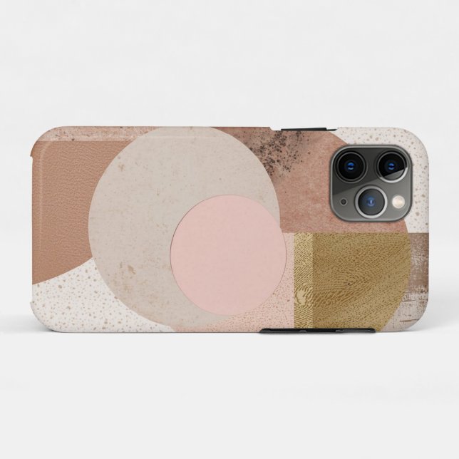Coques Case-Mate iPhone Impression d'art mural abstrait neutre (Dos (Horizontal))