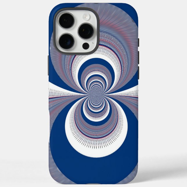Coques Case-Mate iPhone Impression d'art semi-bleu Kaleidoscope (Verso)
