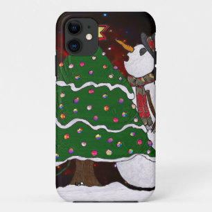 Coques Pour iPhone Impression d'art Surprise Bonhomme de Neige Arbre