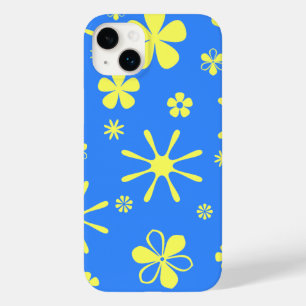 Coque Case-Mate iPhone Impression de fleurs bleu et jaune