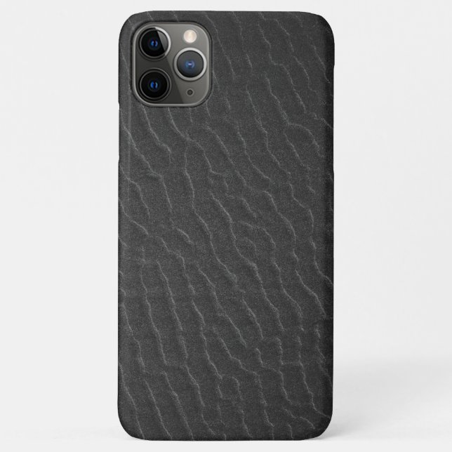 Coques Case-Mate iPhone Impression de motif de texture ondulée noire (Dos)