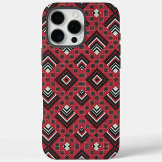 Coque iPhone 16 Pro Max Impression de mudcloth rétro africain Retso zimbab