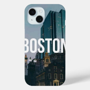 Coque Case-Mate iPhone Impression de paysage urbain vintage de Boston - A