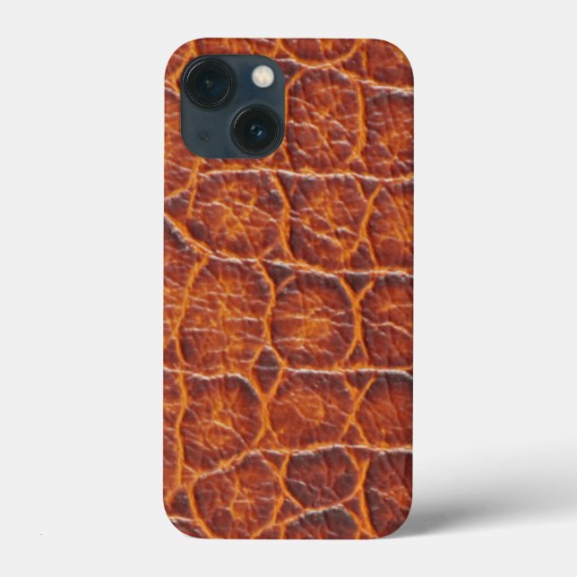 Coques Case-Mate iPhone Impression de peau d'alligator Brun Rougeâtre (Verso)