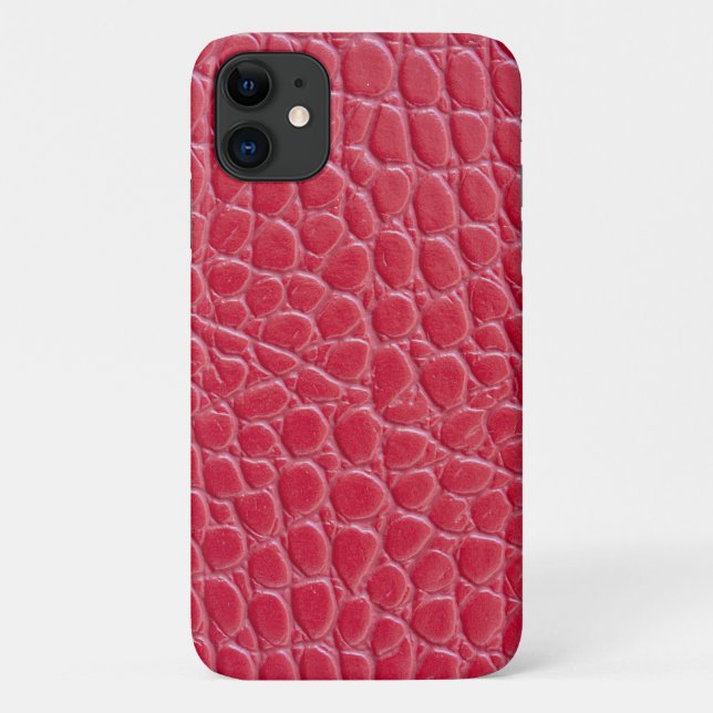 Coques Case-Mate iPhone Impression de peau de crocodile rouge (Dos)