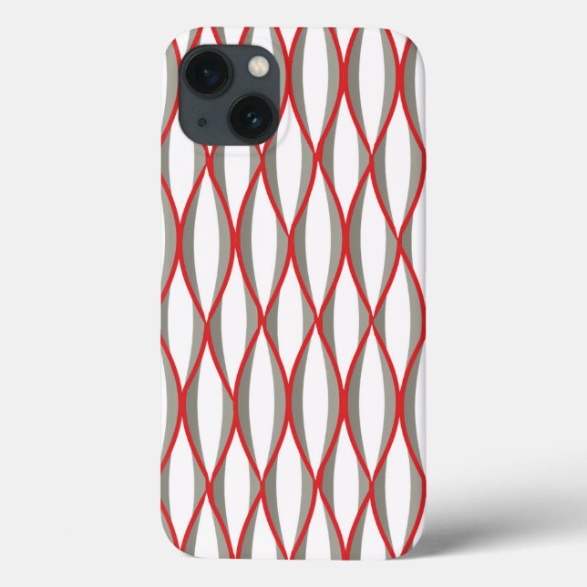 Coques Case-Mate iPhone Impression de ruban de style milieu de siècle - gr (Verso)
