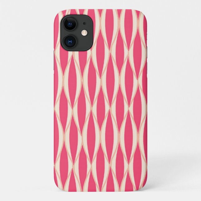 Coques Case-Mate iPhone Impression de ruban de style milieu de siècle - nu (Dos)