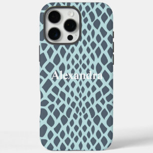 Coque iPhone 16 Pro Max Impression de serpent bleu