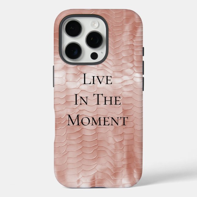 Coques Case-Mate iPhone Impression de serpent rose pâle rose (Verso)