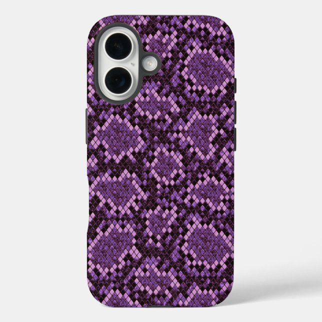 Coques Case-Mate iPhone Impression de serpent violet (Verso)