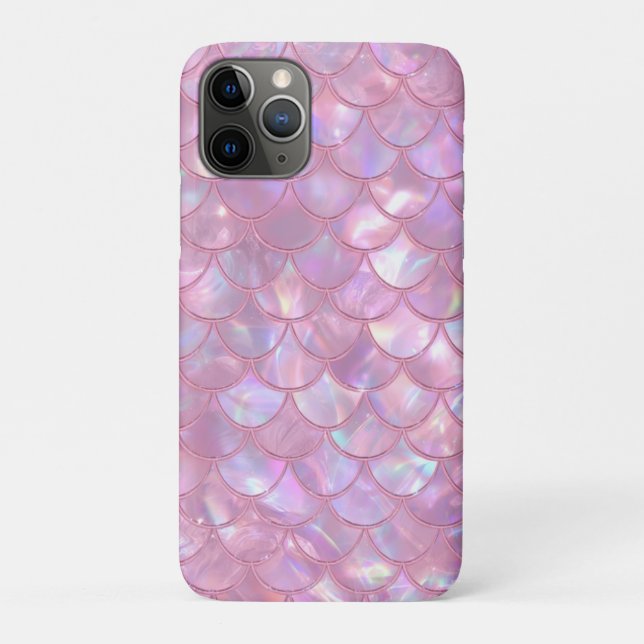 Coques Case-Mate iPhone Impression de sirène rose clair (Dos)