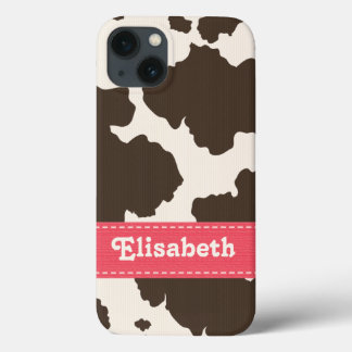 Case-Mate iPhone Case Impression de vache Brown rose