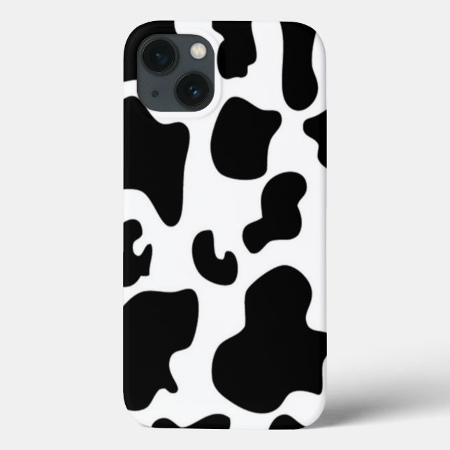 Coques Case-Mate iPhone Impression de vache noire et blanche (Verso)