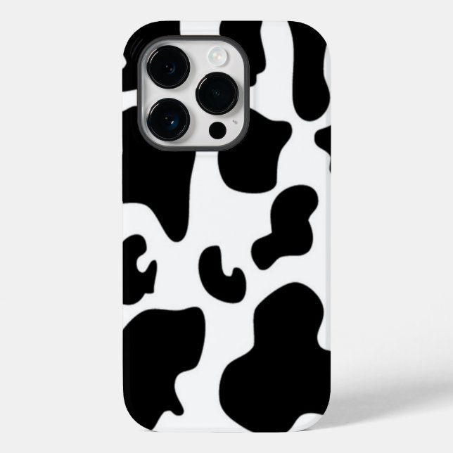 Coques Case-Mate iPhone Impression de vache noire et blanche (Verso)