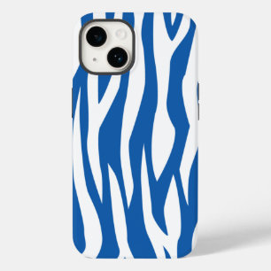 Coque Pour iPhone 14 Impression Denim Blue Zebra