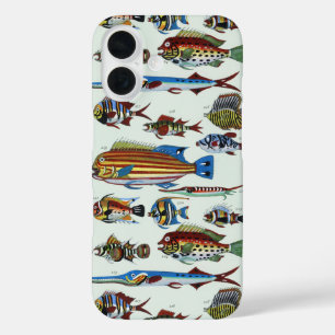 Coque Pour iPhone 16 Impression d'histoire naturelle de poissons exotiq