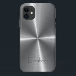 Coques Pour iPhone Impression en acier inoxydable<br><div class="desc">Image métallique en acier inoxydable. Veuillez supprimer / modifier "Elizabeth" avant d'acheter. Le design est disponible sur d'autres produits.</div>