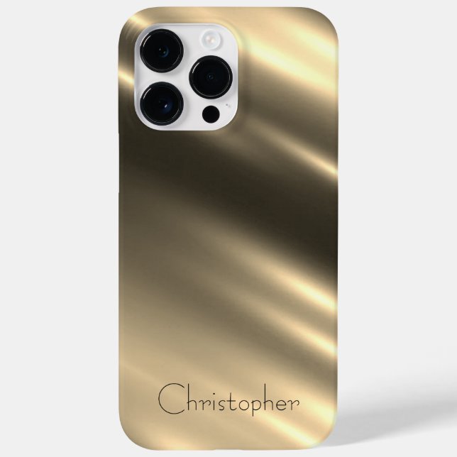 Coques Case-Mate iPhone Impression en acier inoxydable en or de titane (Verso)