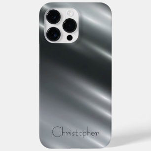 Coque Case-Mate iPhone Impression en acier inoxydable titane