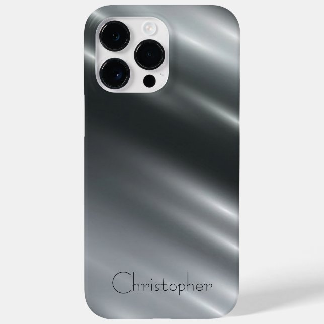 Coques Case-Mate iPhone Impression en acier inoxydable titane (Verso)