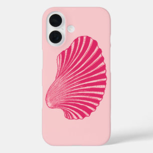 Coque Pour iPhone 16 Impression en bloc de coquille de saint Jacques, F