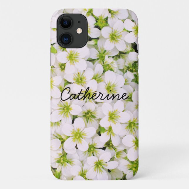 Coques Case-Mate iPhone Impression florale avec nom Coque-coque iphone (Dos)