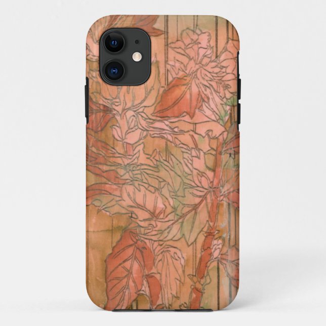 Coques Case-Mate iPhone Impression florale orange moderne sur l'arrière - (Dos)