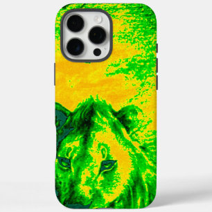 Coques iPhone 16 Pro Max Impression Fluorante Lion Art Vision Night
