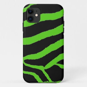 Etui iPhone Case-Mate Impression fourrure zèbre vert et noir