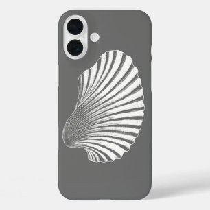 Coques iPhone 16 Plus Impression, gris/gris et blanc sur le bloc de coqu