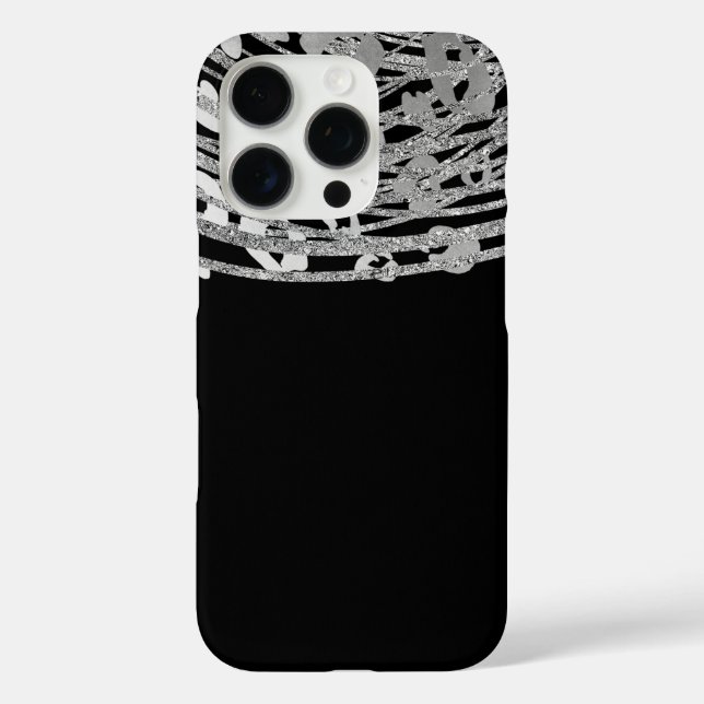Coques Case-Mate iPhone Impression guépard Glam argent Impression animal e (Verso)