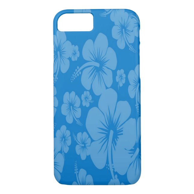 Coques Case-Mate iPhone Impression Hawaïenne d'Hibiscus bleu (Dos)