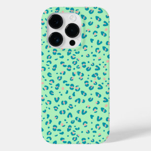 Coque Case-Mate iPhone impression léopard guépard bleu et rose