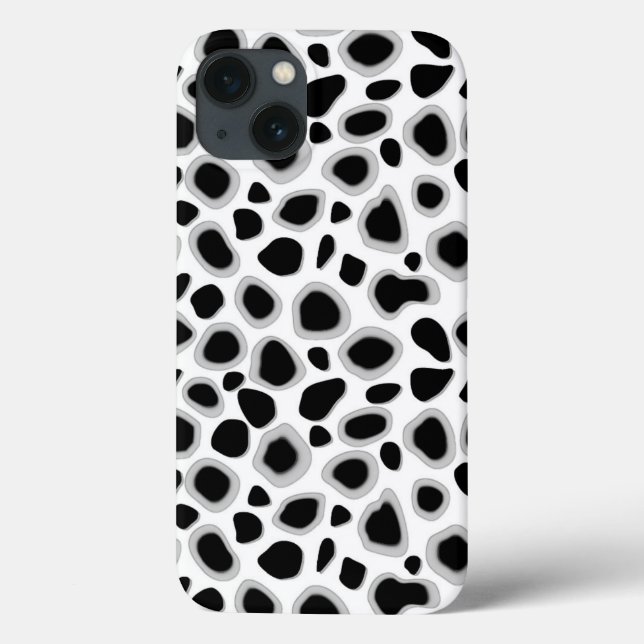 Coques Case-Mate iPhone Impression léopard - Noir et Blanc (Verso)