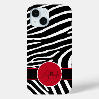 Coque Case-Mate iPhone Impression noire, blanche, rouge Zèbre