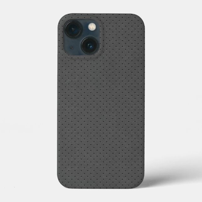Coques Case-Mate iPhone Impression numérique sur cuir gris perforé (Verso)