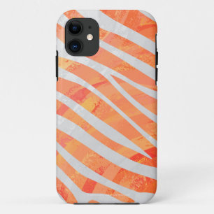 Coque Case-Mate iPhone Impression orange et blanche de zèbre