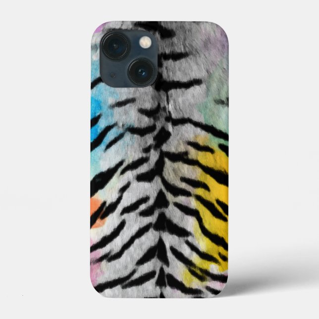 Coques Case-Mate iPhone Impression peau de tigre nuit psychédélique (Verso)