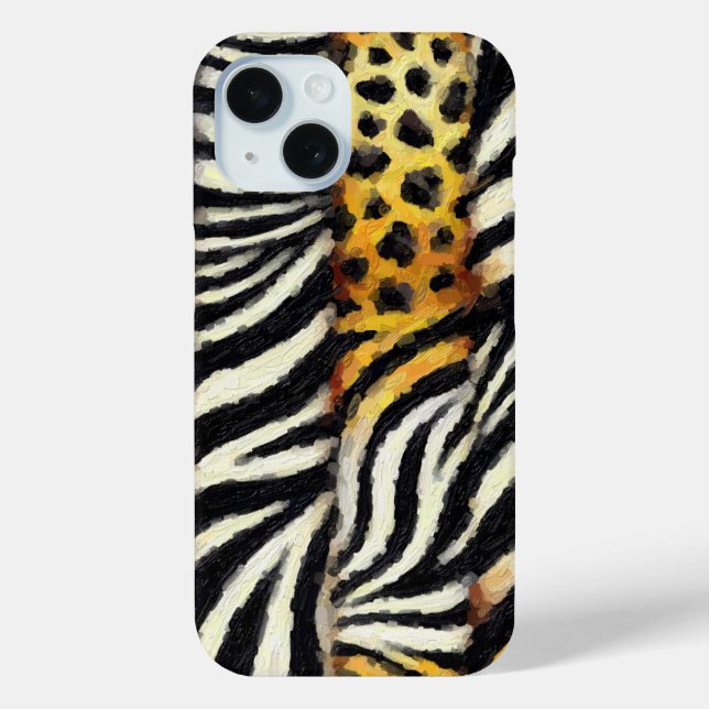 Coques Case-Mate iPhone Impression peinte mixte d'animaux sauvages (Verso)