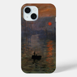 Coque Pour iPhone 15 Impression Sunrise par Claude Monet, Art Vintage