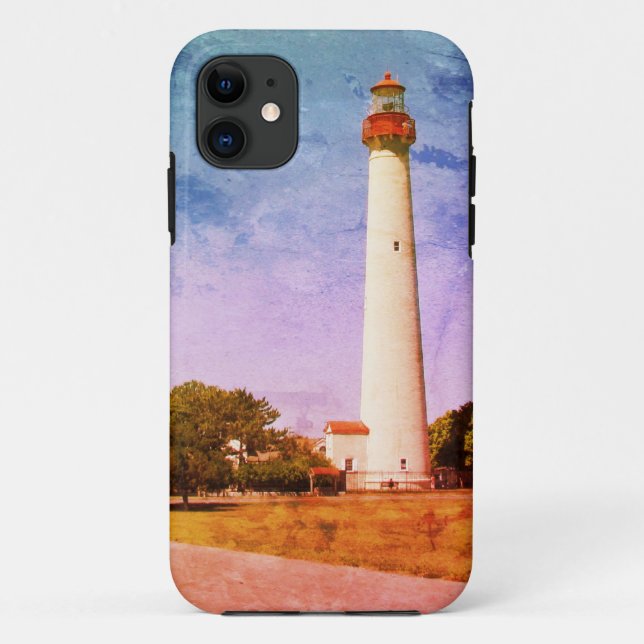Coques Case-Mate iPhone Impression sur toile du phare de Cape May (Dos)